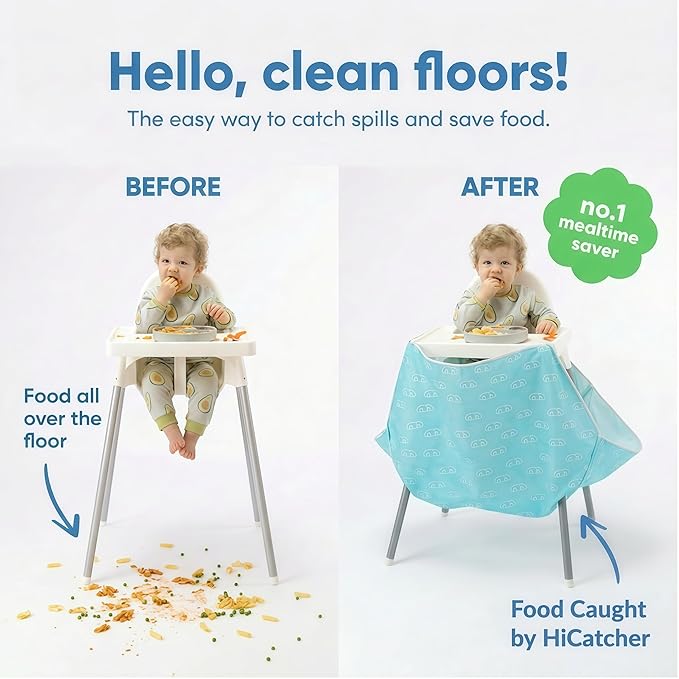 HiCatcher Universal Food Catcher for High Chairs - 4-Leg High Chair Compatible