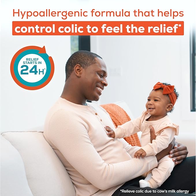Enfamil Nutramigen Hypoallergenic Baby Formula with Iron, Lactose Free, Colic Relief from Cow's Milk Allergy Starts in 24 Hours, Brain Building DHA, Probiotic LGG for Immune Support, 12.6 Oz Can, Pack of 6