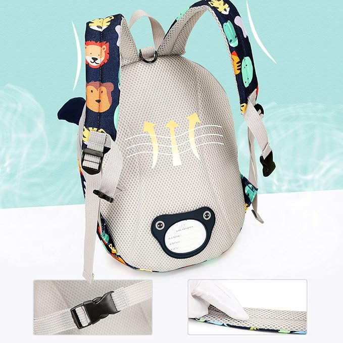 willikiva Dinosaur Toddler Mini Backpack Children Kids Baby Safety Harness Leash Waterproof Boys and Girls(Zoo,Small Age1-2)