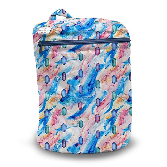 Kanga Care Wet Bag Seam Sealed Waterproof 3D Dimensional for Baby Cloth Diapers, Travel, Beach, Pool, Gym, Swim | Shimmer