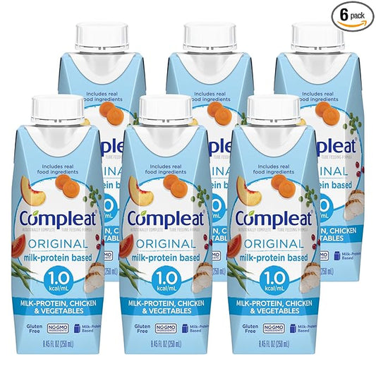 Nestle Compleat Original Tube Feeding Formula Unflavored 8.45 oz Carton, 6 Count
