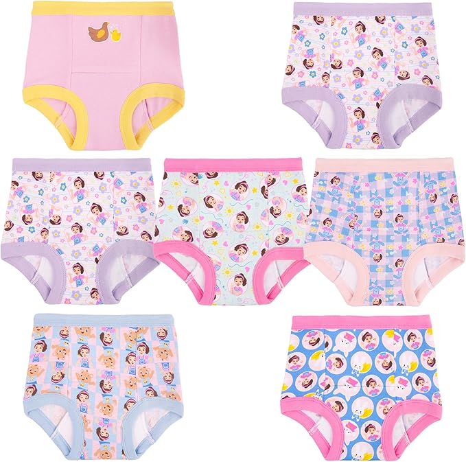 Ms. Rachel Baby Exclusive 7-pack Potty Training Pants With Stickers and Success Tracking Chart 2t-4t