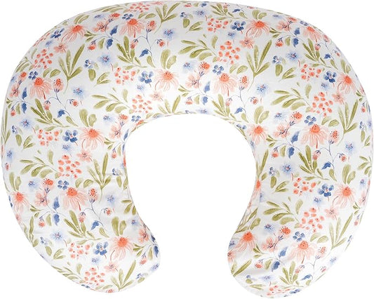 Nursing Pillow - Breastfeeding Pillow with Breathable Filling & Removable Cover, Ergonomic Support for Breastfeeding & Bottle (Green Leaf,0-12 Months)