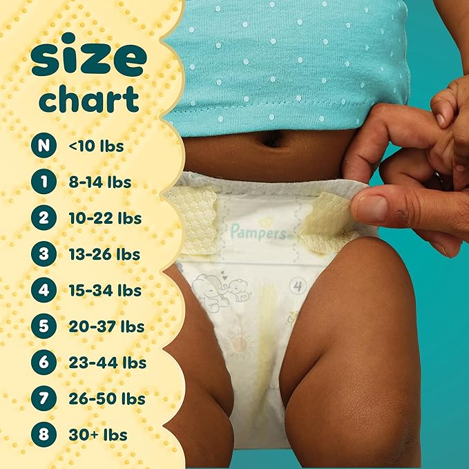 Pampers Swaddlers Diapers, Size 2 (10-22 lbs), 148 Count, Absorbent, Keeps Baby Dry and Comfortable, Skin Safe Disposable Baby Diaper