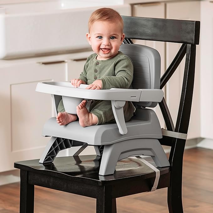 Chicco Bento Booster 3-in-1 Portable Booster Seat for Table, Feeding Seat and Toddler Chair for Babies and Toddlers, for Children up to 50 lbs., Lightweight, Compact Fold, Oat/Beige
