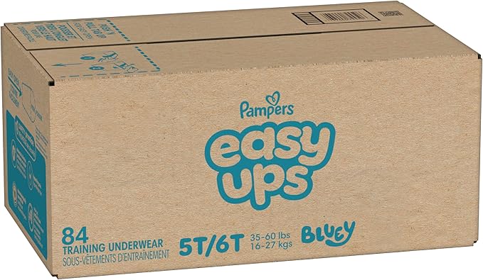 Pampers Training Pants - Easy Ups Boys & Girls Bluey - Size 5T-6T, 84 Count, Children's Potty Underwear (Packaging May Vary)