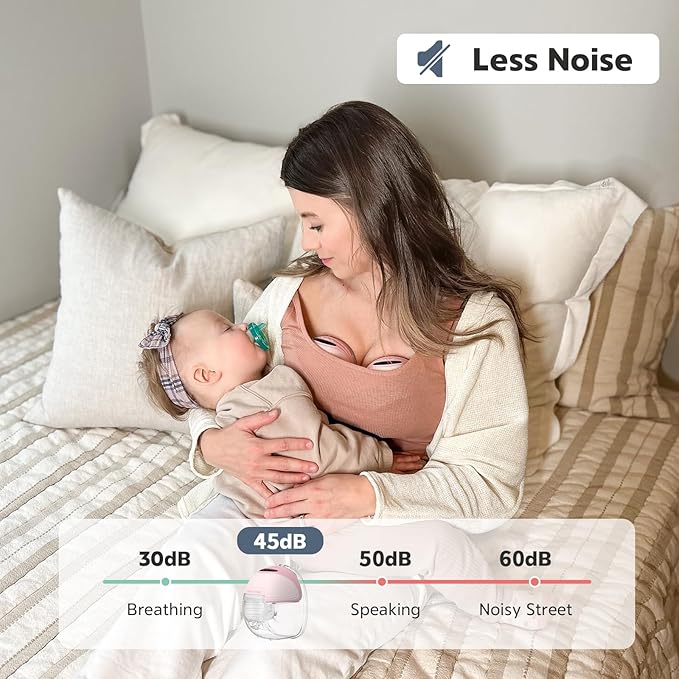 Wearable Breast Pumps (Model S21), Lightweight Rechargeable Electric Breast Pump with 3 Modes & 12 Suction Levels, Portable Breastfeeding Device with Carrying Case