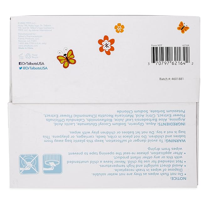 Nuby's Soothing Ultra Premium Baby Wipes Naturally Inspired with Chamomile, Aloe, and Citroganix, Fragrance Free, Extra Thick, 512 Count