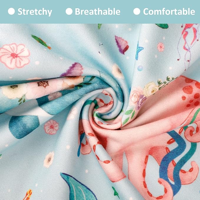 DILIMI Nursing Pillow Cover Stretchy Removable Cover for Breastfeeding Pillows, Ultra Soft Comfortable Slipcover for Baby Girl and Boy, Ocean World