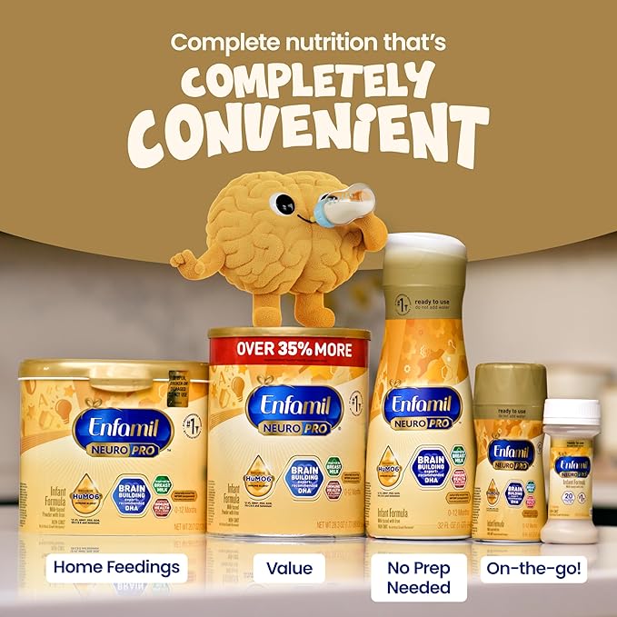 Enfamil NeuroPro Baby Formula, Brain Building Duo DHA & MFGM, Exclusive Immune Supporting HuMO6 Blend, Powder Infant Formula, Baby Milk, 36.4 Oz