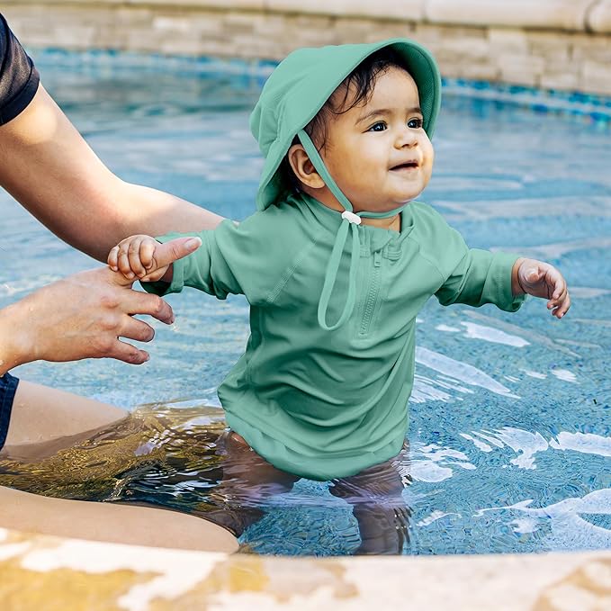 green sprouts Baby Toddler Eco Snap Swim Diaper - Mint - 6mo