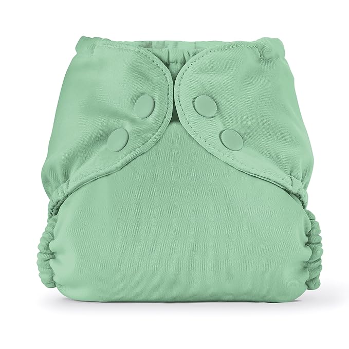 Esembly Cloth Diaper Cover - Reusable Swim Diaper, Waterproof, Breathable - Adjustable Outer Layer Over Absorbent Inner for Blowout Protection - Willow, Size 2 (18-35lbs)