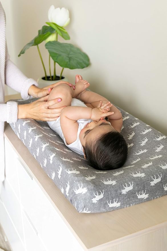 Copper Pearl Premium Knit Changing Pad Cover Soft, Stylish, and Universal Fit for All Standard Diaper Changing Pads, Trendy Design Changing Pad Covers, Scout
