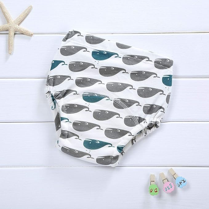 4 Pack Baby Toddler Reusable Toilet Pee Potty Training Pants Cloth Diapers Underwear