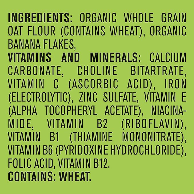 GERBER ORGANIC FOR BABY GRAIN AND GROW Toddler Oatmeal Banana Cereal 5x8oz