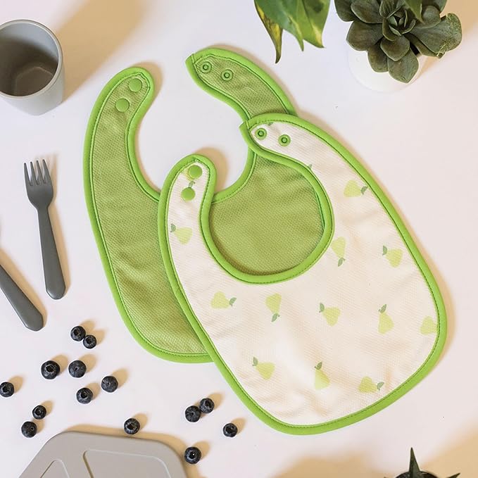 Tiny Twinkle Baby Feeding Bibs - Waterproof and Absorbent Infant Drool and Feeding Baby Bibs