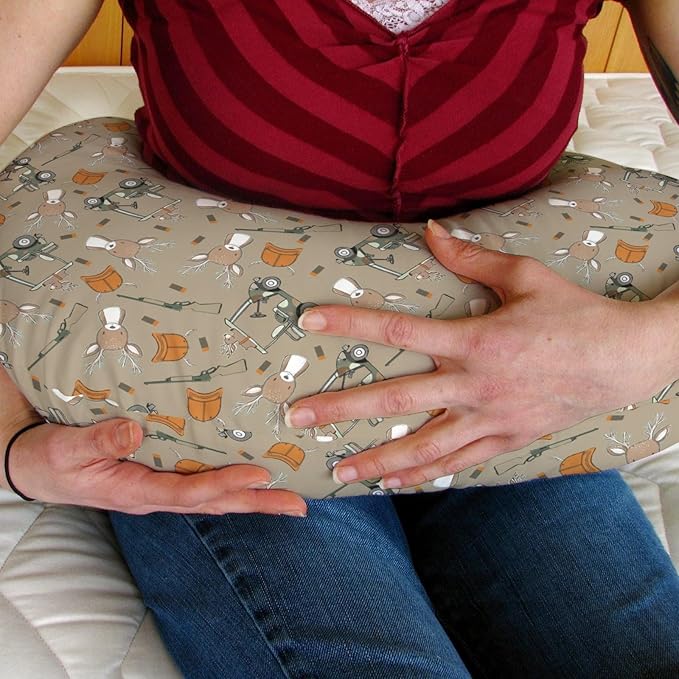 Boys Kids Hunting Baby Nursing Pillow Covers for Boy Girl Camouflage Deer Hunting Nursing Pillowcase for Breastfeeding Pillows Animal Hunt Hunter Soft Stretchy Slipcovers for Newborn Infant Brown