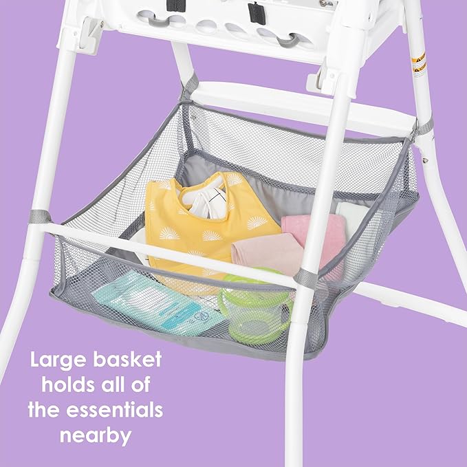 Baby Trend Flat Fold High Chair, Stellar Grey