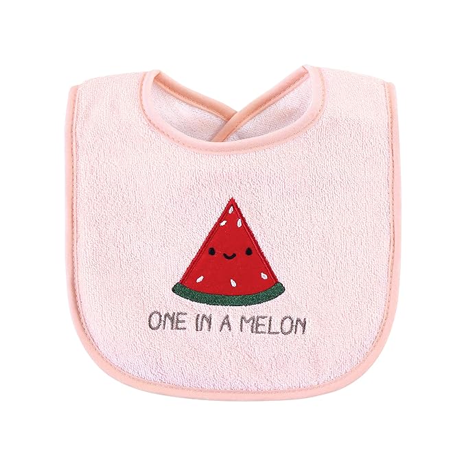 Hudson Baby Unisex Baby Cotton Terry Drooler Bibs with Fiber Filling, Fruits, One Size