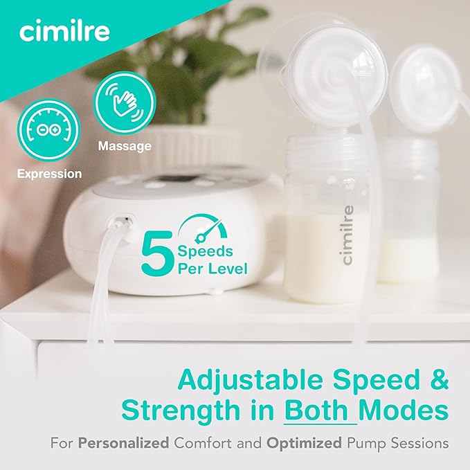 S6+ Adjustable Rechargeable Breast Pump, Customizable Pump Sessions with Multiple Cycle Speeds & Hospital Strength Suction Levels, Double Electric Breast Pump