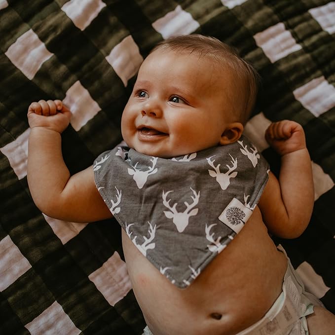 Parker Baby Bandana Drool Bibs for Boys, Girls & Unisex - Soft & Stylish Teething Bibs for Babies