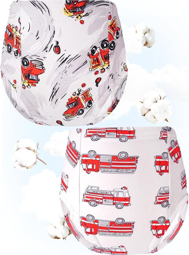 Boys Potty Training Underwear Pee Pants Cotton Absorbent Leak Resistant 4-Pack For Toddler 2t 3t 4t 5t 6 7 8 10