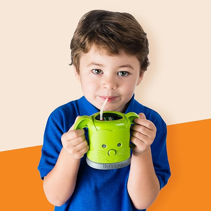 InchBug MyDrinky Pouch Holder No Squeeze, Reusable Drink Holder for Kids and Toddlers | BPA-Free & Squeeze-Proof Cup Holder for Juice Boxes, Food Pouches | Dishwasher Safe, 2-Pack GALAXY BLUE/AQUA