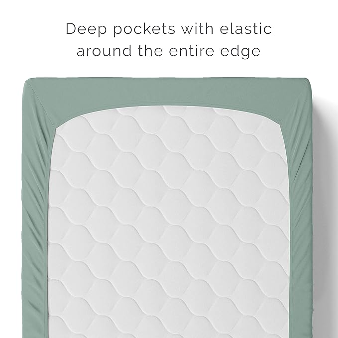 Natemia Organic Cotton Changing Pad Cover (16x32) – Silky Soft Fitted Baby Changing Pad Cover, for Changing Tables, Contoured Pads, Cradle & Bassinet, Neutral Nursery Essential for Boys & Girls