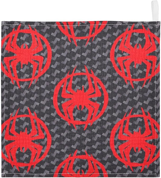 vvfelixl Baby Muslin Washcloths Red Spiders Silhouettes Baby Burp Cloths Cotton Baby Face Towel for Newborn Infants Boys Girls Soft and Absorbent 11.8 X 11.8 in, 3 Pack