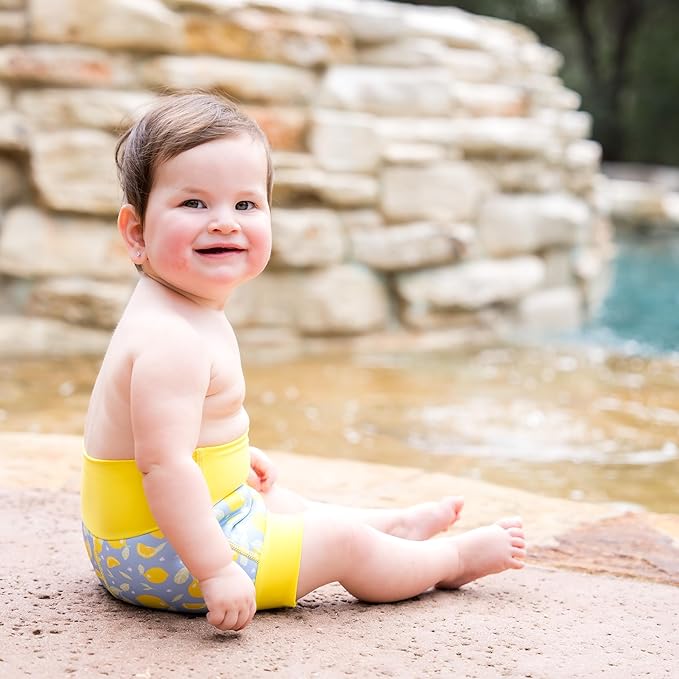 Splash About Happy Nappy Swim Diaper, Lemons, 2-3 Years