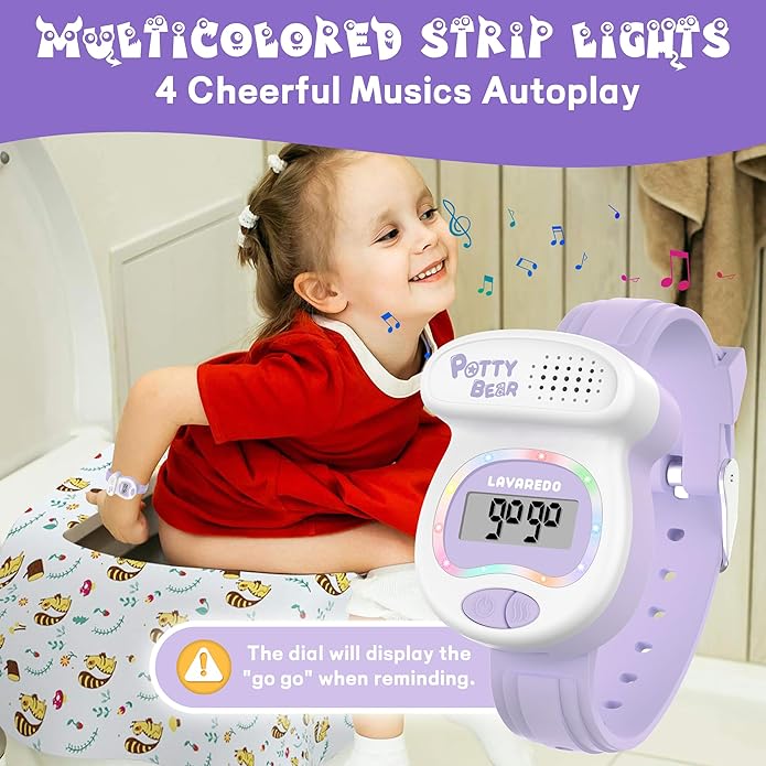 BEN NEVIS NN Potty Training Watch, Potty Timer Toilet Shape and LED Colorful Lights, Toddler Toilet Training Aid, Remind Toddler to Go to The Toilet, Best Gift for Toddlers