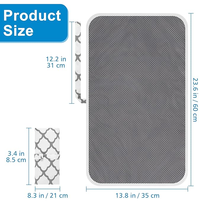 Accmor Portable Diaper Changing Pad, Waterproof Foldable Baby Changing Mat for Travel, Baby Essentials Shower Registry Gifts
