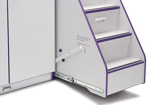 5148JC004 Diaper Changer with Stairs, Right, Purple