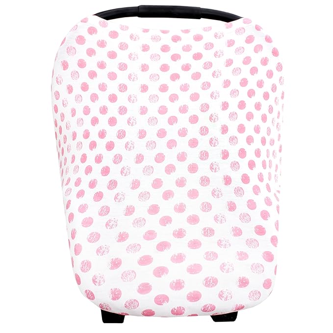Baby Car Seat Cover Canopy and Nursing Cover Multi-Use Stretchy 5 in 1 Gift Claire by Copper Pearl