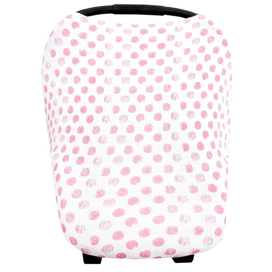 Baby Car Seat Cover Canopy and Nursing Cover Multi-Use Stretchy 5 in 1 Gift Claire by Copper Pearl