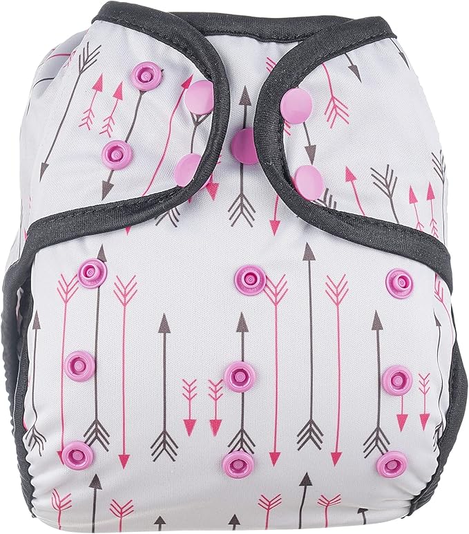 OsoCozy One Size Cloth Diaper Covers - Adjustable Snap Fit & Double Leg Gussets for Baby Boys & Girls from 8-35 Pounds. Use with Prefold, Flat or Fitted Cloth Diapers or Snap-in Inserts.