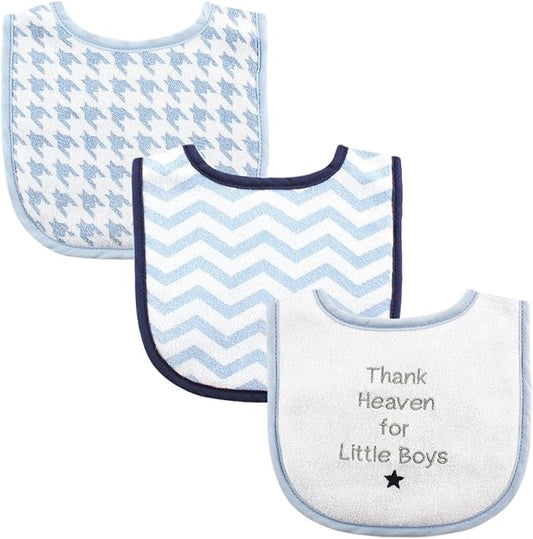 Luvable Friends Unisex Baby Cotton Terry Drooler Bibs with Fiber Filling