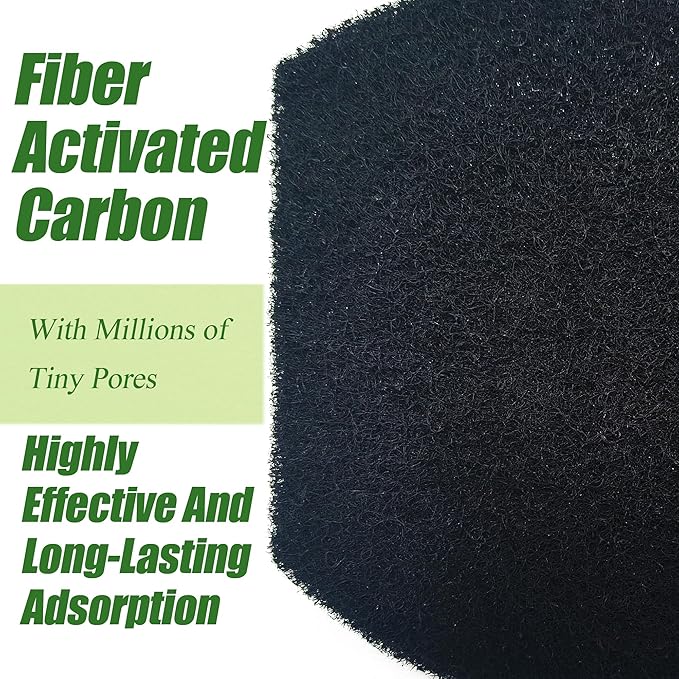 PurifyLogix Diaper Pail Deodorizers Activated Charcoal Filter Refills Compatible with Ubbi Diaper Pail | 6 Pack Carbon Filter | Precise fit | Thickened | Natural, Odor Eliminator, Keep Home Fresh