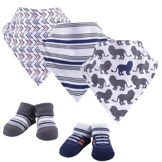 Yoga Sprout Bandana Bib & Accessory Set, 5 Piece, Lion
