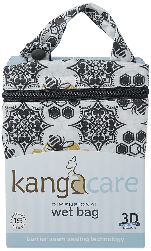Kanga Care Wet Bag Seam Sealed Waterproof 3D Dimensional for Baby Cloth Diapers, Travel, Beach, Pool, Gym, Swim | Unity