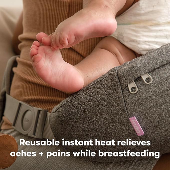 Frida Mom Nursing Pillow Back + Belly Warmers | Reusable Click-to-Heat Relief in an Instant for Back + Belly | 1 set - 2 heat packs