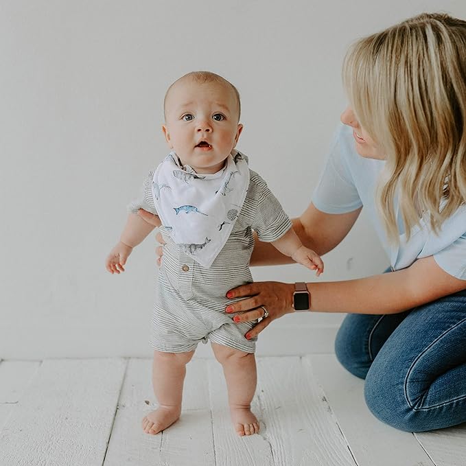 Parker Baby Bandana Drool Bibs for Boys, Girls & Unisex - Soft & Stylish Teething Bibs for Babies