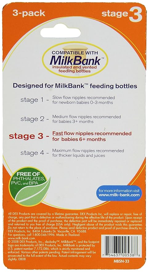 MilkBank Silicone Nipples 3 Pack - Stage 3