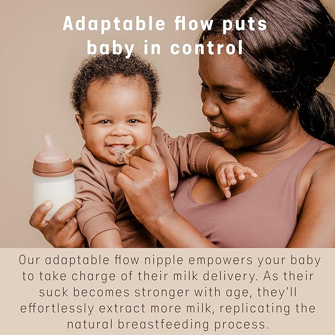Suavinex Zero.Zero Slow Flow Asymmetrical Silicone Nipple, 2 Pack (0m+), Deep