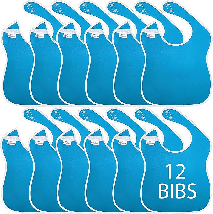 Large Waterproof Baby Bibs for 1-4 years old – Lightweight, Soft & Durable Bibs for Girls and Boys