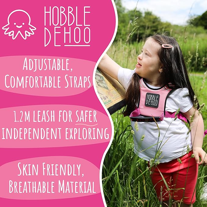 Hobble De Hoo Autism Safety Harness with leash for Kids 2–7 | Walking Safety Vest with Grab Handles for Wandering Prevention