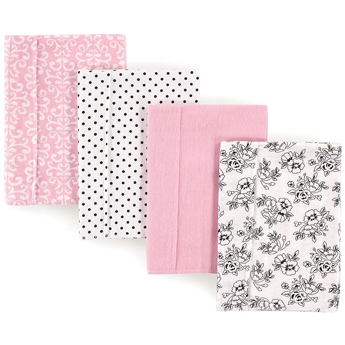 Hudson Baby Unisex Baby Cotton Flannel Burp Cloths, Toile, One Size