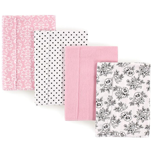 Hudson Baby Unisex Baby Cotton Flannel Burp Cloths, Toile, One Size