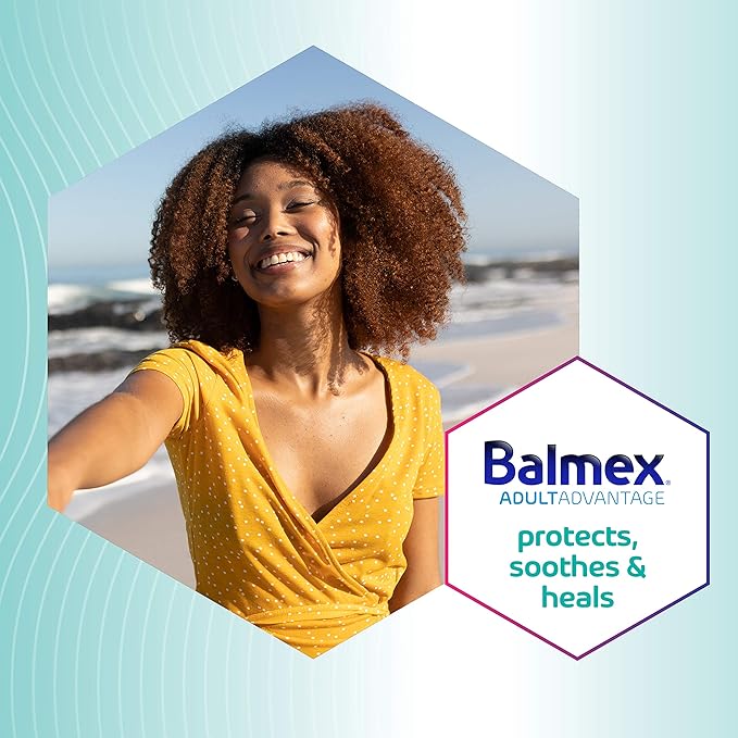 Balmex AdultAdvantage Bprotected Skin Relief Healing Cream, with Zinc Oxide Barrier Cream Protection + Skinshield Soothing Botanicals for Adult Incontinence, Adult Rash and Bed Sores, 3oz (Pack of 3)