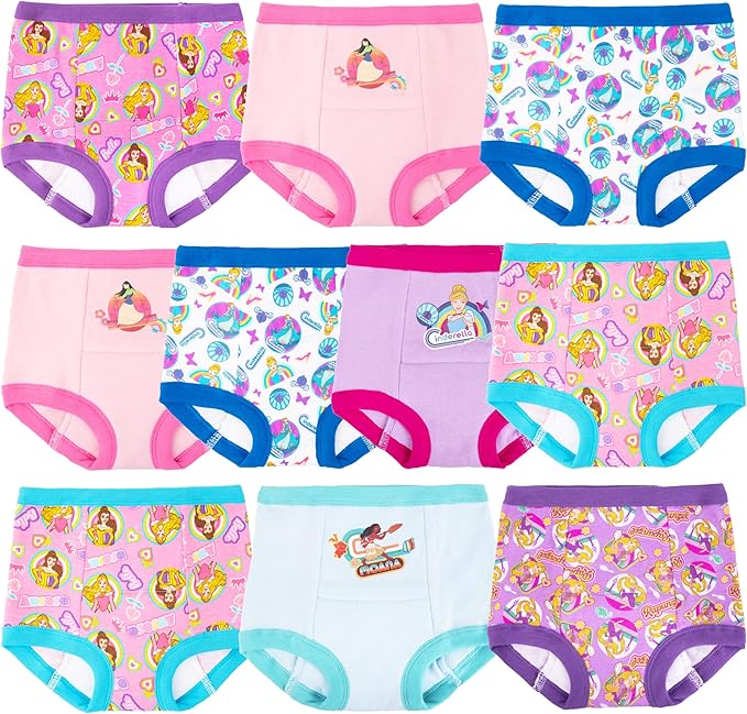 Disney Girls' Princess Potty Training Pants Multipack, PrinTraining10pk, 4T